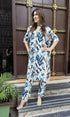 Blue Zipper Coord Set